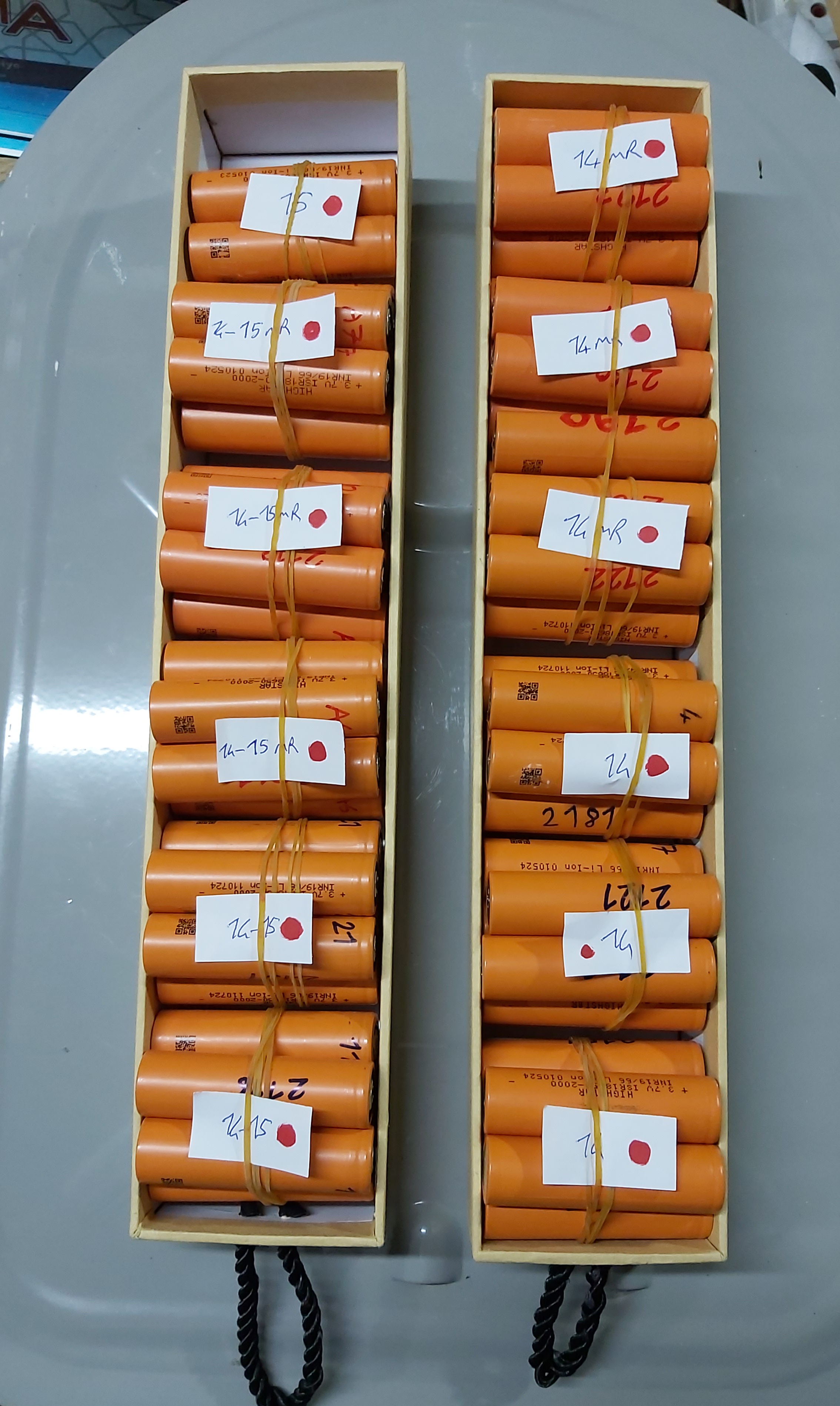 80 Adet 18650 Li-ion Şarjlı Pil