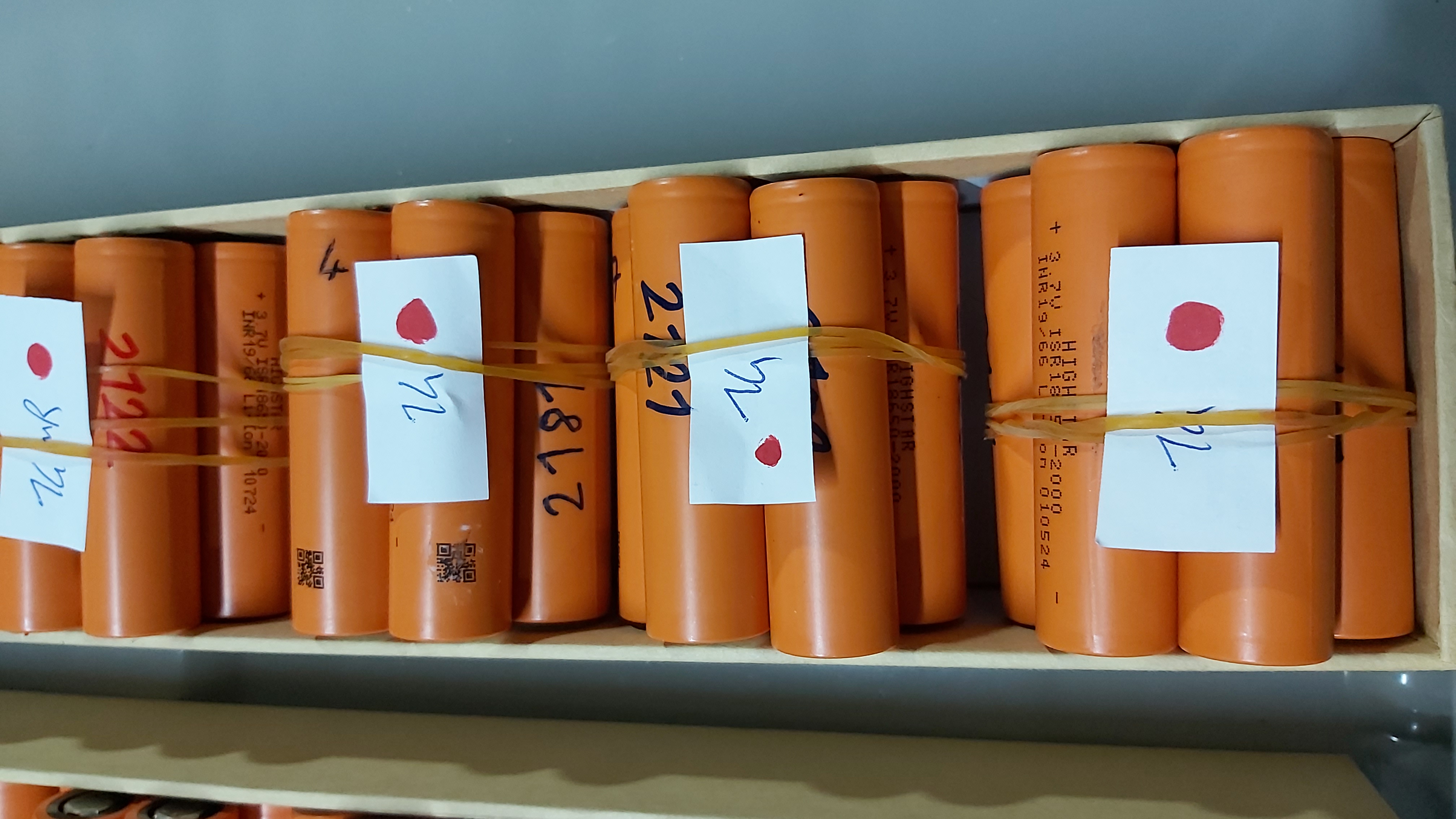 80 Adet 18650 Li-ion Şarjlı Pil